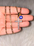 Diamond Inspired Cross With Eye