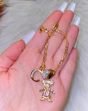Bling Birthstone And Initial Kids Bracelet (1 to 6 Kids)