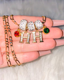 1 To 5 Birthstone And Bling Initial Necklace