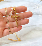 Gold Crucifix With Initial