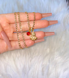 Dainty Mother Mary With Birthstone