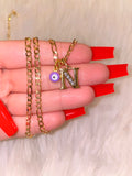 Bling Initial And Purple Eye