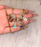 Bling Birthstone And Initial Kids Teddy Combo (1 Or 2 Kids)