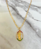 Mexican Flag Saint Jude (Figaro Chain)