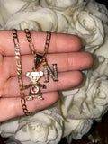 Icy Initial And Birthstone Kid Necklace (1 Kid/No Ball)