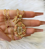 La Rosa de Guadalupe With Icy Initial (Tricolor)