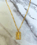 Rectangle Saint Jude (Figaro Chain)