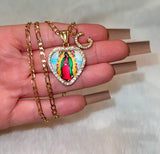 Diamond Image Of Mary With Initial (Multicolor)