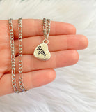 Silver Mom Heart Necklace