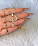 Geometric Cross & Initial (Figaro Chain)