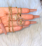 Round Baguette Mary With Initial