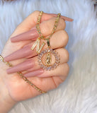 Round Baguette Mary With Initial