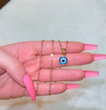 Dainty Blue Eye Necklace