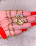 Mom Heart With 1 To 5 Bling Letters