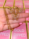 Baguette Butterfly (Necklace And/Or Earrings)
