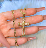 Enchanted Cross (Figaro Chain)