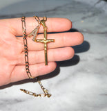 Gold Crucifix With Initial
