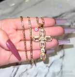 Pink Geo Cross With Eye