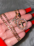 Round Baguette Saint Jude With Initial