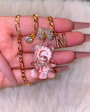 Crystal Teddy, Icy Initial, And Birthstone Combo