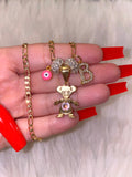 Icy Birthstone And Initial Kids With Pink Eyes