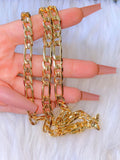 Unisex Diamond Cut Thick Figaro Bracelet Or Necklace