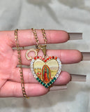 Our Lady Of Guadalupe With Initial (Mexican Flag Color)