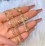 Enchanted Cross (Figaro Chain)