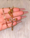 Dazzling Rose Cross & Teddy