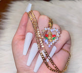 Floral Baguette Heart Mary
