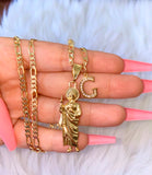 Saint Jude Necklace With Initial