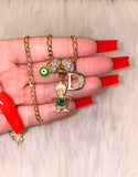 Bling Birthstone And Initial Kids With Green Eyes
