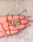 1 To 3 Letter Teddy Necklace
