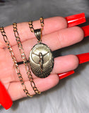 Oval Diamond Cut Jesus Necklace