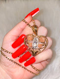 Tricolor Mary Rose Heart