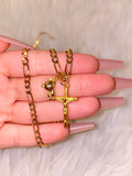 Teddy & Crucifix Necklace
