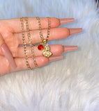 Dainty Mother Mary With Birthstone