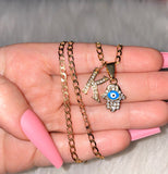 Classic Hamsa Eye With Initial