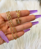 Dainty Bling Initial (Figaro Chain)