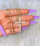 Bling Bling Cross With Initial