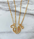Tricolor Mary And Cross Heart Set With 2 Letters
