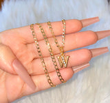 Dainty Bling Initial (Cuban Chain)