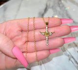 Angel Wing & Mary Cross (Rolo Chain)