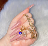 Icy Initial And Birthstone Necklace