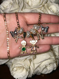Teddy, Birthstone, And Initial Combo (Bicolor)