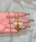 Our Lady Of Guadalupe With Initial (Mexican Flag Color)