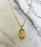 Mexican Flag Saint Jude (Figaro Chain)