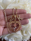 Tricolor Rose Heart With 1 To 2 Letters