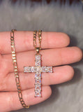 Princess Cut Cross (Figaro Chain)