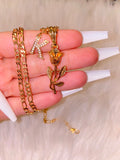 Belle's Rose With Initial (Gold)